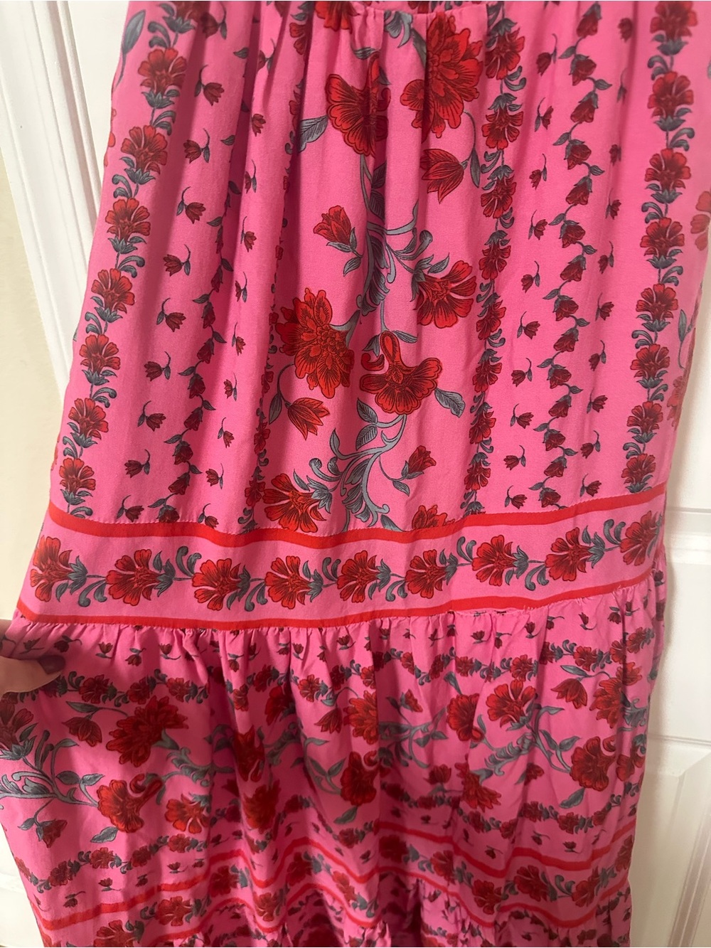 Beach Riot Hot Pink Floral Tie-Shoulder Maxi Dress - Picture 8 of 12